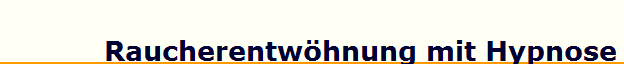 Raucherentwöhnung mit Hypnose